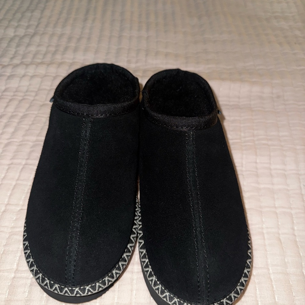 BearPaw Black Kids Slippers
